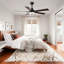 Ventilateur de plafond 52 "à DEL 3 CCT avec abat-jour craquelé 52", télécommande, pales double face, moteur à courant continu à 6 vitesses, à intensité variable, minuterie