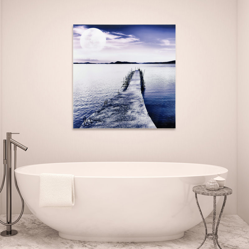 " Pier With Moon Rising "