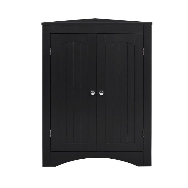 Armoire de coin de 32 po de hauteur avec portes et tablettes