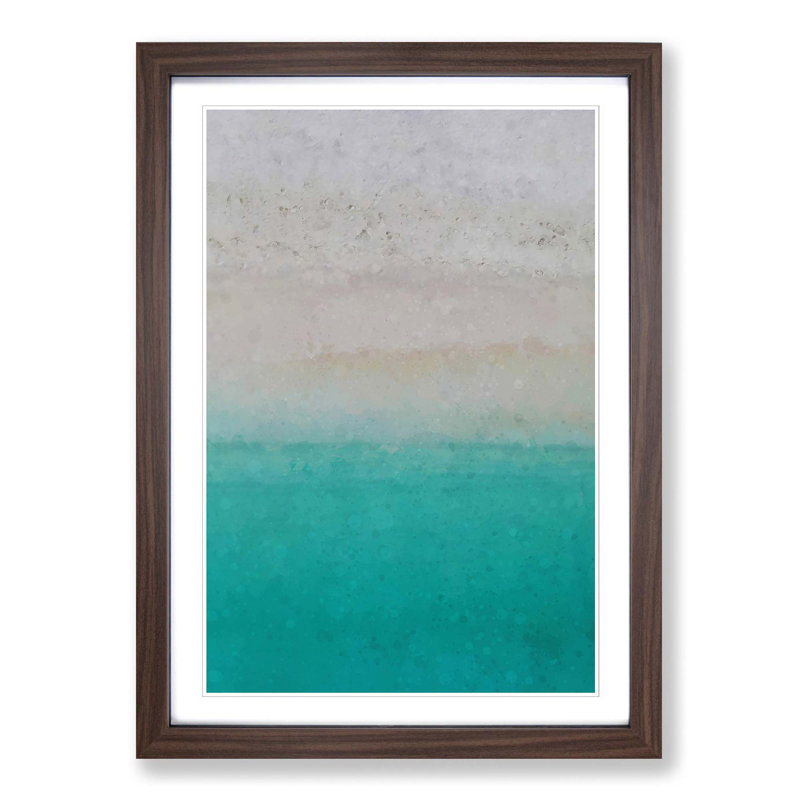 Kuramathi Beach in the Maldives - Picture Frame Graphic Art Print, Walnut, 91cm H x 60cm W x 2cm D