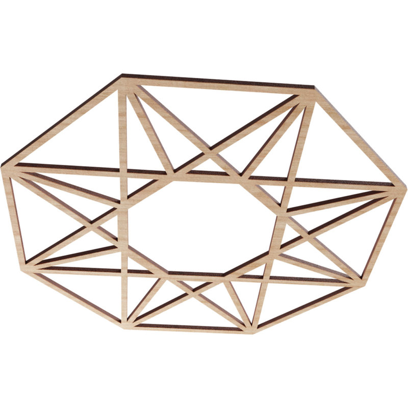 Médaillon de plafond 16 pi x 16 pi x P 6 1/4 po x P 3/8 po Guardian, Aulne, H 18 po x l 18 po x P 0,38 po