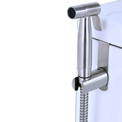 Elongated Hand Held Bidet with Faucet