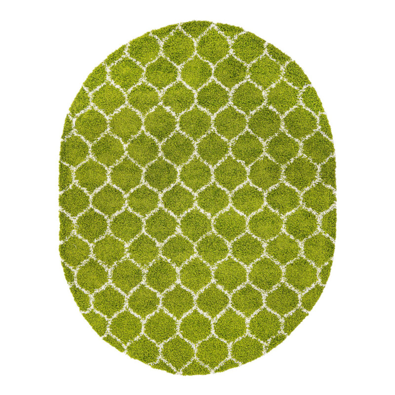 Geometric Indoor Rug, Oval 7'10" x 10'