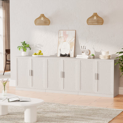 Wooden Door Sideboard Buffet Storage Cabinets with Adjustable Shelves by Inbox Zero