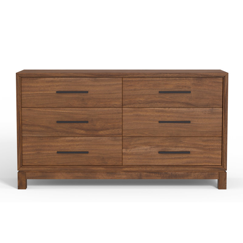 Commode 6 tiroirs l 60 po Wrightia, Miel et érable