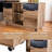 Shaped Executive Office Desk with 2 Drawers, Modern Home Office with File Cabinet, Business Furniture W/Stand Under Storage Organizer with 4 Wheels-105970734-105970704