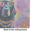 Black Labrador Hippie Dawg Glass Cutting Board Large