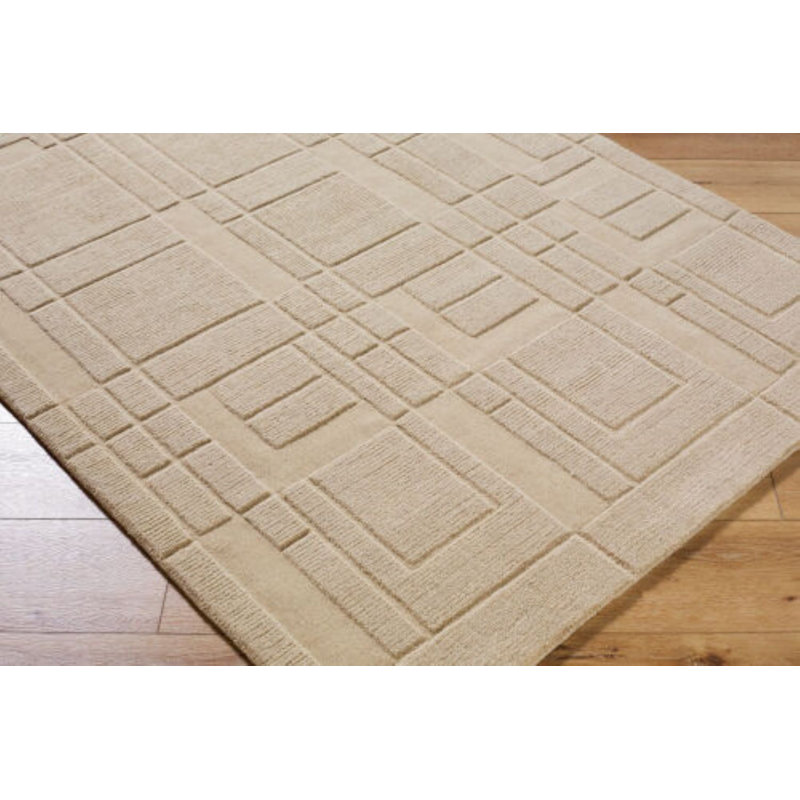 Handmade Wool Geometric Area Rug, Rectangle 2' x 3'