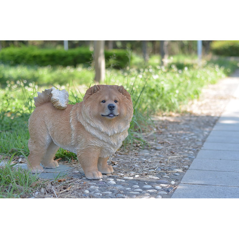 Standing Chow Chow Dog Statue