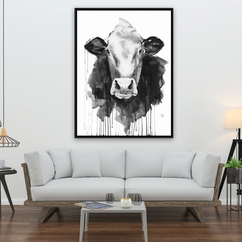 Cow Print On Canvas