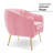 Velvet Accent Chair With Gold Finished Legs-740842064