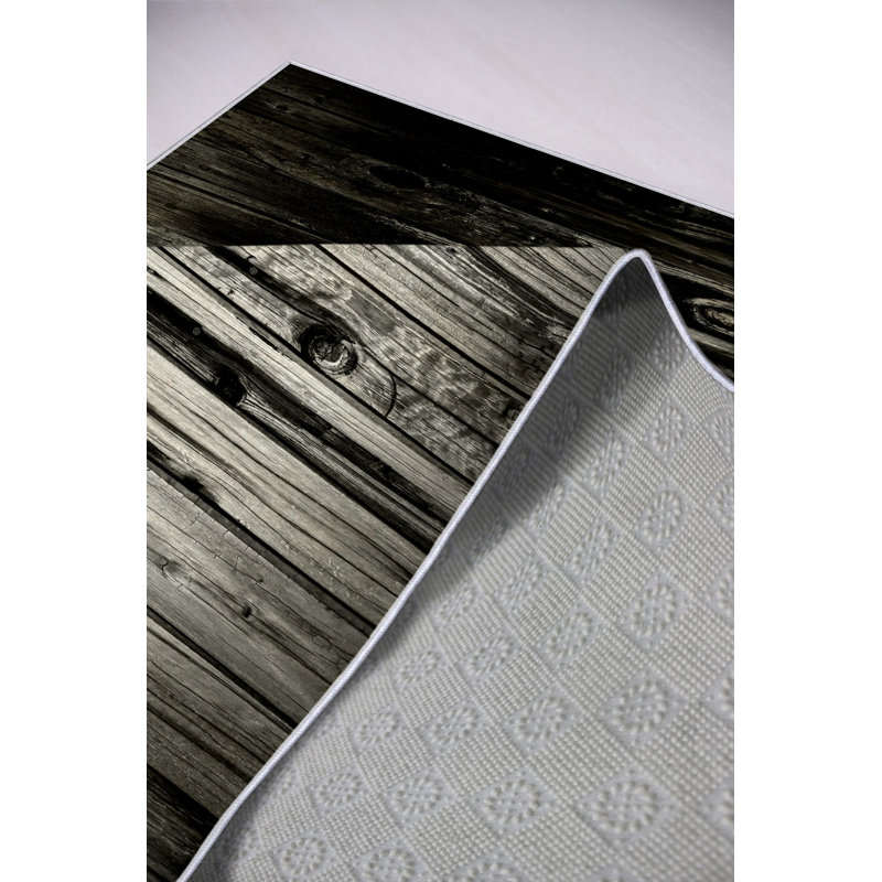 Tapis noir de qualité supérieure, 4,6 x 7,2 pieds | 100% polyester, 650 g / m², hauteur des poils de 0,2 po | Pois en PVC lavable à la machine, antibactérien, écologique et antidérapant | Ajout élégant pour le décor du salon et de la chambre à coucher