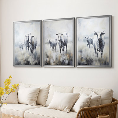 ANIMALS Series CCLX - Toile tendue avec châssis sur mesure - 3 pièces