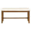 Ensemble de 6 tables de salle à manger en bois, table rectangulaire, 4 chaises en tissu et banc-51276064