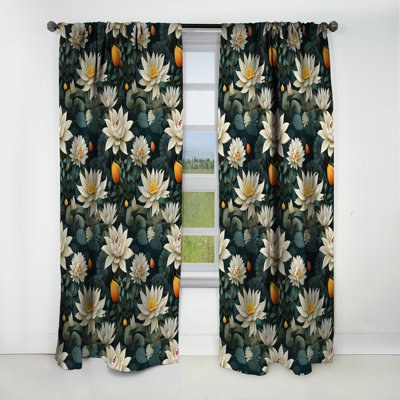 Zen Oasis Of Calm Mediation I - Rideau floral - Rideau occultant floral - 1 panneau