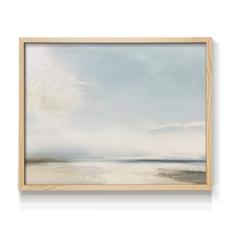 Série abstraite - CXI - Reproduction encadrée - Restickable, Naturel, H 22 po x l 28 po