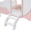 Lit de transport pour lit simple, lit de voiture plateforme en bois blanc et rose, haute qualité, poids de 350 lb, contreplaqué robuste, 10 lattes pour une taille stable avec couronne et support de capacité de charge-201069256