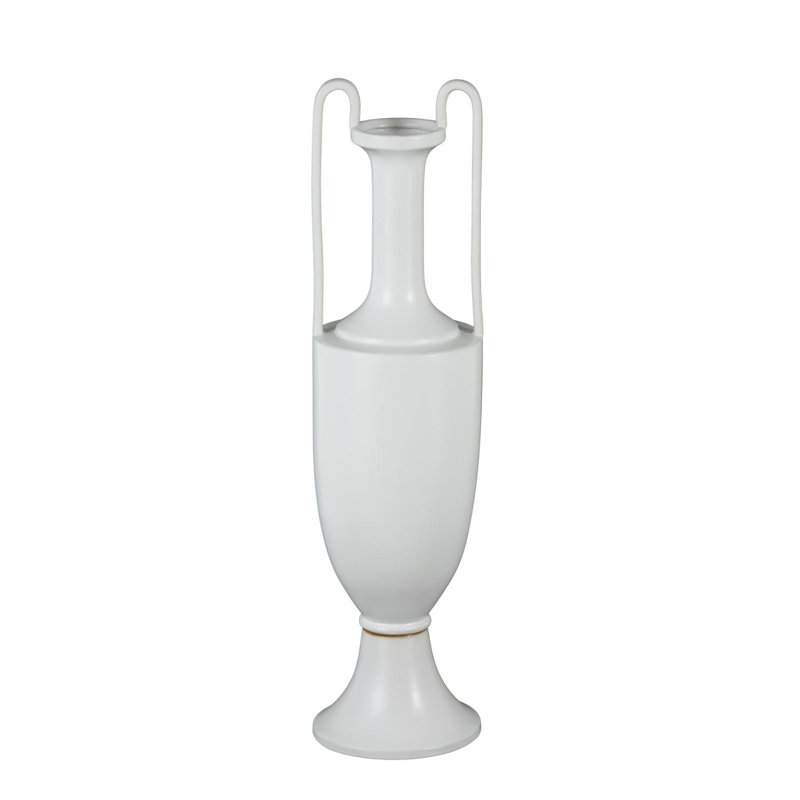 Congresbury Ceramic / Porcelain Floor Vase, White, 30" H x 7.6" W x 7.6" D