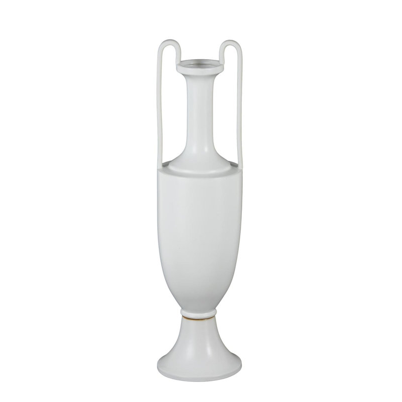 Vase de plancher en céramique / porcelaine Congresbury, Blanc, H 30 po x l 7,6 po x P 7,6 po