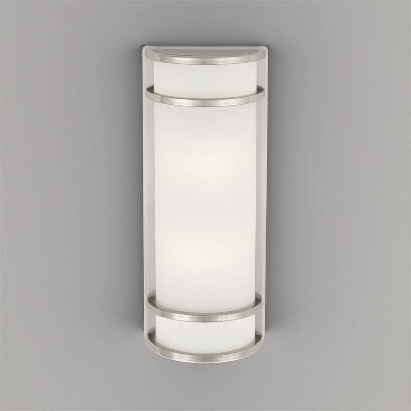 Janicki Wall Light, Incandescent, Brushed Stainless Steel