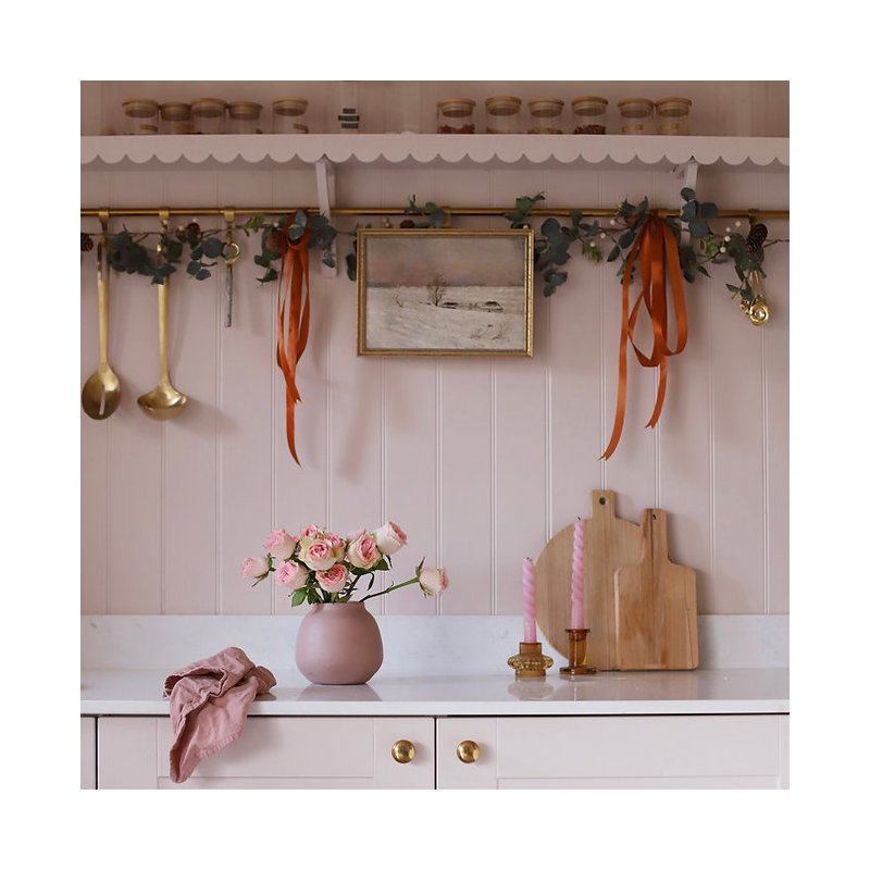 Medium Decorative Scallop Design Trim - 95 x 5cm -Edging MDF Wood (Moisture Resistant) - Dado Moulding for DIY, Natural