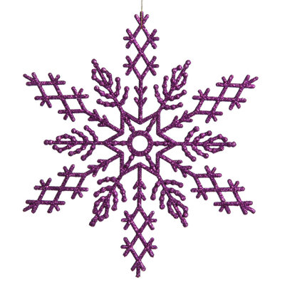 Ornement en forme de flocon de neige scintillant