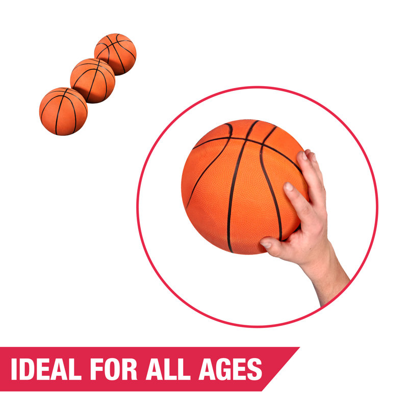 Ensemble de trois balles de basketball en caoutchouc de 7 po