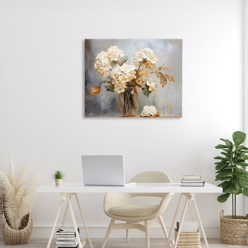 Aged With Grace Hydrangeas Canvas, design by LSR Creative Studio, 24" H x 30" W