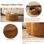 Table basse en rotin en forme de fleur avec rangement amovible, style boho-chic, parfaite pour les salons confortables et les espaces compacts