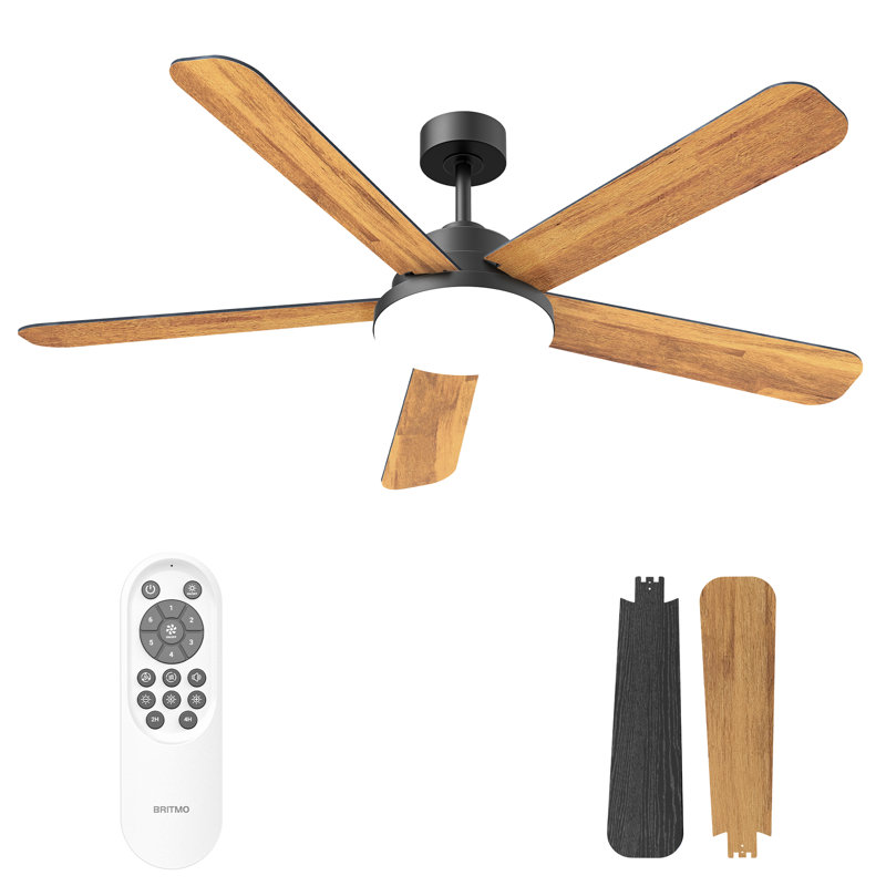 Ceiling Fans With Lights And Remote Control, 6 Speeds, Reversible Dc Motor, Quick-fit System, Dimmable Led For Bedroom Living Room Indoor Outdoor