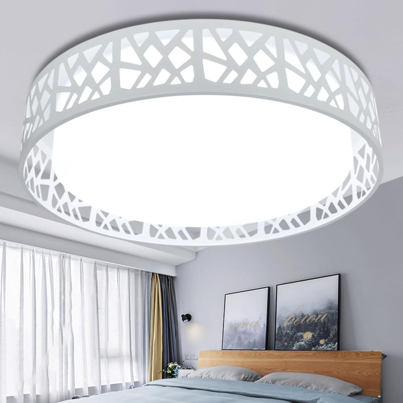 Plafonnier encastré à DEL 18,5 po Mendive, Blanc, 18.5"