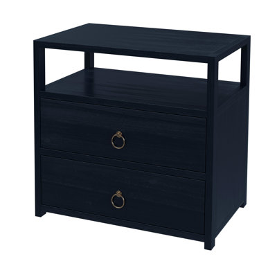 Lark 2 Drawer Wide Nightstand