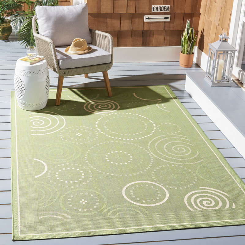 Herefordshire Performance Geometric Indoor/Outdoor Area Rug, Rectangle 6'7" x 9'6"