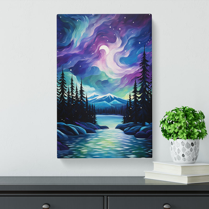 Northern Lights Abstract No.2 - Wrapped Canvas, 76cm H x 50cm W x 3cm D