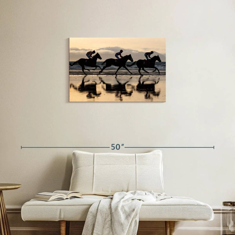 Sirci, course de chevaux en Islande, H 20 po x l 30 po