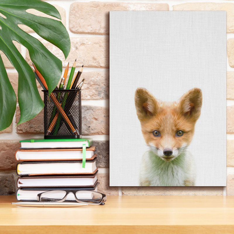 «Baby Fox» par Tai Prints, art mural sur toile, 12 po x 18 po, H 60 po x l 40 po x P 1,5 po