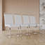 Ensemble de table de salle à manger extensible 55,12 à 70,87 po pouvant accueillir de 4 à 6 personnes, équipé de 4 chaises de salle à manger tubulaires sans accoudoirs, d'une table de cuisine et d'un ensemble de chaises, avec pieds en métal-1173517650-1173517648