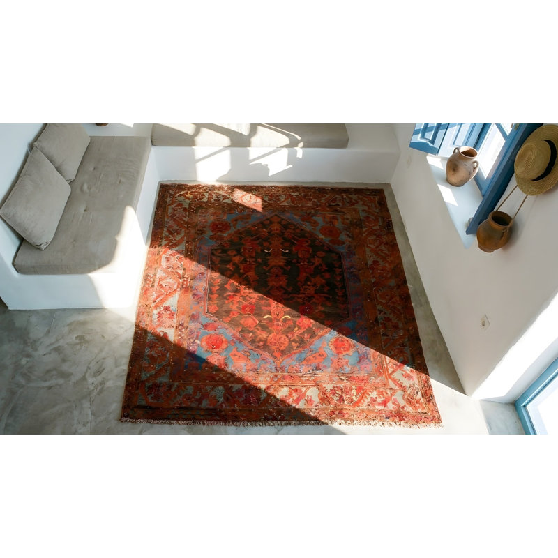 Mid 19th Century Tribal Antique Small Square Turkish Kula Rug