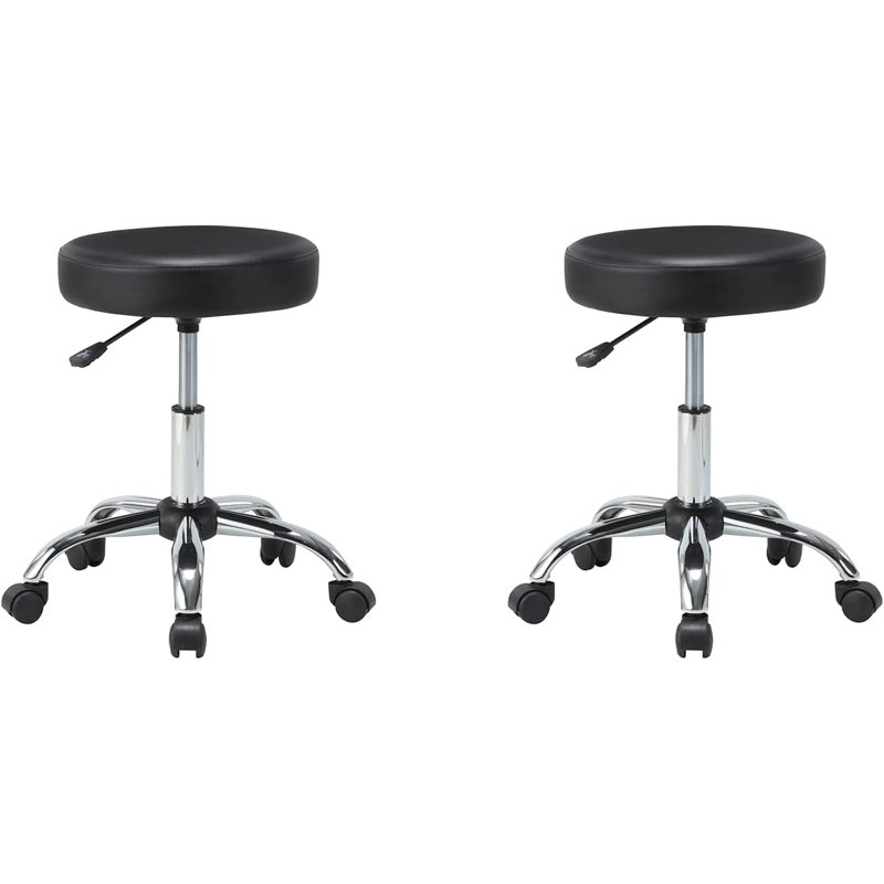 Adjustable Height Ergonomic Lab Stool Wheels