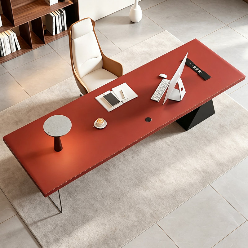 Bureau rectangulaire simple et moderne