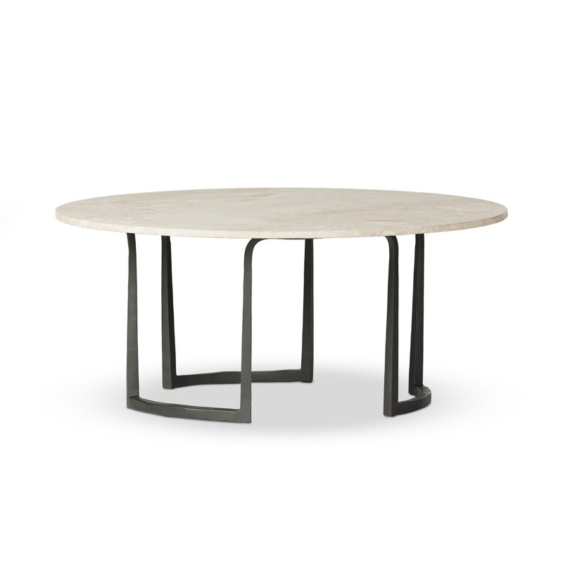 Axtell Coffee Table- Small-Lunar Marble, 17" H x 40" L x 40" W