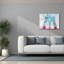 «Brooklyn Bridge in Blue and Red» par Irena Orlov, art mural sur toile-1221000807