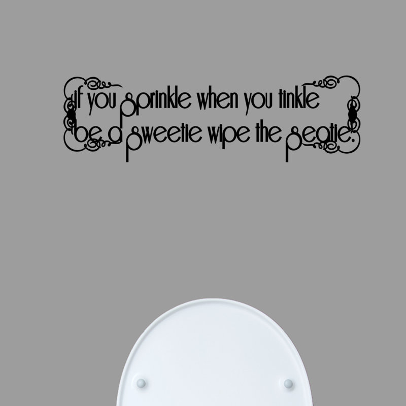 Text & Numbers Non-Wall Damaging Wall Decal, Black