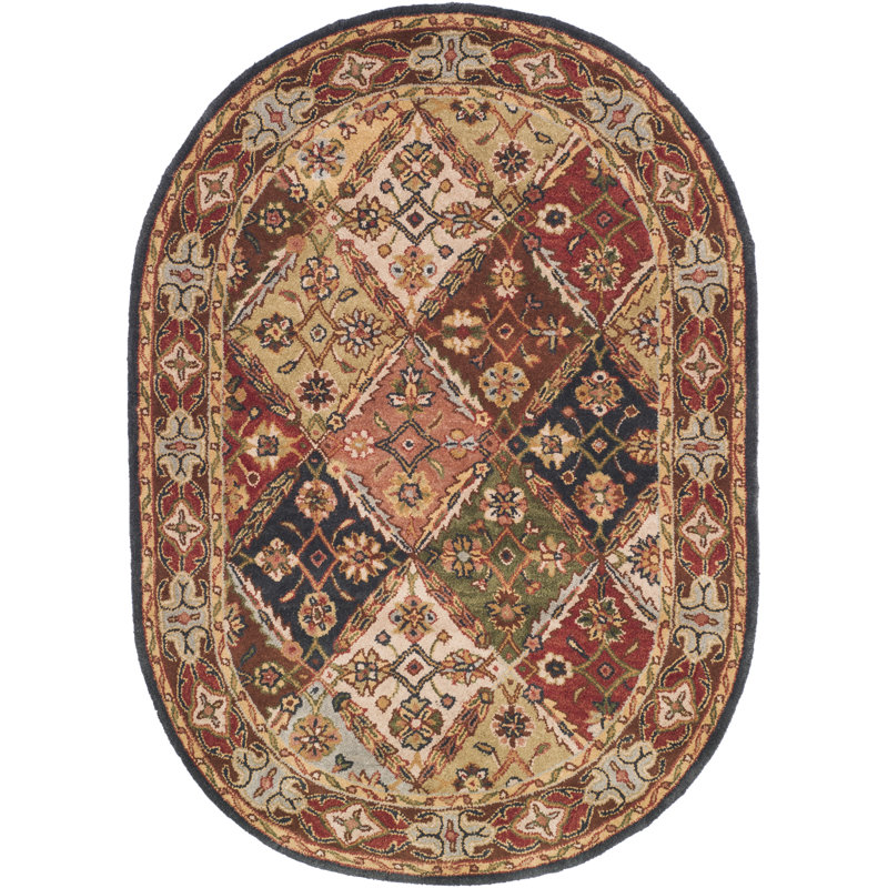Hebron Hand Tufted Wool Oriental Rug, Oval 4'6" x 6'6"