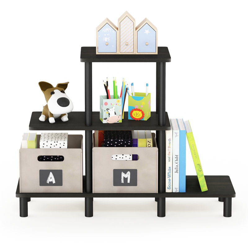 94cm W Plastic Shelving Unit, Espresso/Black