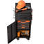 34.3" Narrow Rolling Tool Cabinet - Space-Saving Garage Storage With Lockable Door, 2 Drawers And Large Handle, Slim Metal Organizer For Tight Spaces