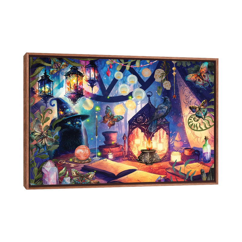 Fortune Teller, 40" H x 60" W x 1.5" D, Classic Wood Floater Framed Canvas