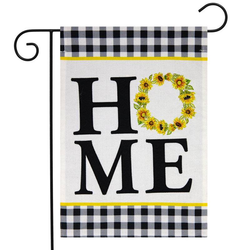 Drapeau de jardin en tournesol et toile de jute