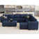 Beibhinn 143'' U-Shaped Couch Modular Polyester Blend Sectional Sofa