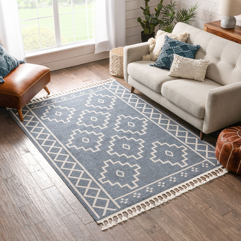 Loop-De-Loop Moroccan Synthetic Area Rug, Rectangle 160 x 220cm